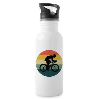 Road Cyclist Road Bike Road Cycling Road Bike - Water bottle with straw - white - Right
