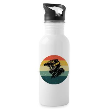 VTT VTT VTT Cycliste - Gourde avec paille intégrée - blanc - Droite