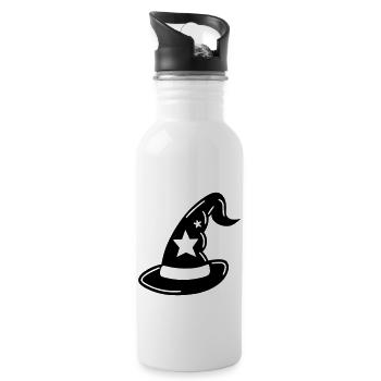 Magischer Hut - Trinkflasche mit integriertem Trinkhalm - Weiß - Rechts