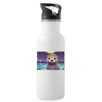 Otti Skyline - Trinkflasche mit integriertem Trinkhalm - Weiß - Rechts