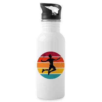 Badminton Players Squash Men Badminton Women - Water bottle with straw - white - Right