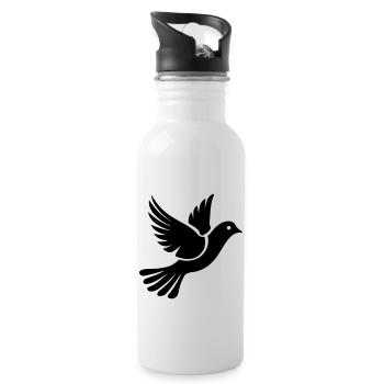 Taube - Trinkflasche mit integriertem Trinkhalm - Weiß - Rechts