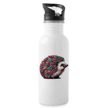 Hedgehog - Water bottle with straw - white - Right