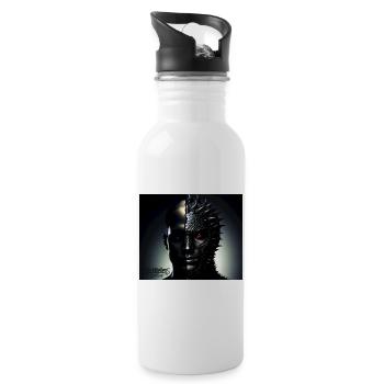 Twins Darkness to - Trinkflasche mit integriertem Trinkhalm - Weiß - Rechts