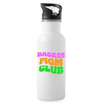 Club des mamans badass - Gourde avec paille intégrée - blanc - Droite