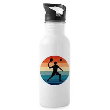 Pickleballspielen Damen Racquetballspielen - Trinkflasche mit integriertem Trinkhalm - Weiß - Rechts