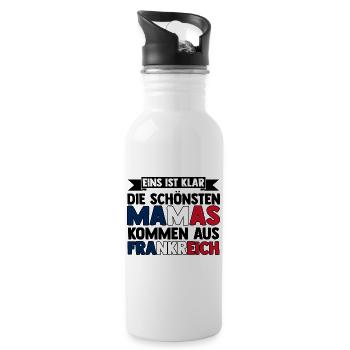 Franzosen Französisch Frankreich - Trinkflasche mit integriertem Trinkhalm - Weiß - Rechts