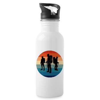 Bouldering Climber Boulder Women's Bouldering - Water bottle with straw - white - Right