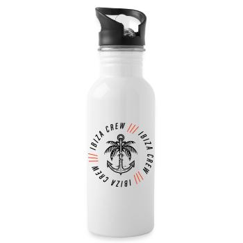 Ibiza Crew Anchor Palm Tree - Water bottle with straw - white - Right
