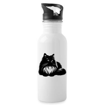 Chat Ragdoll - Gourde avec paille intégrée - blanc - Droite