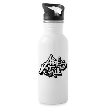 Apres Ski - Trinkflasche mit integriertem Trinkhalm - Weiß - Rechts