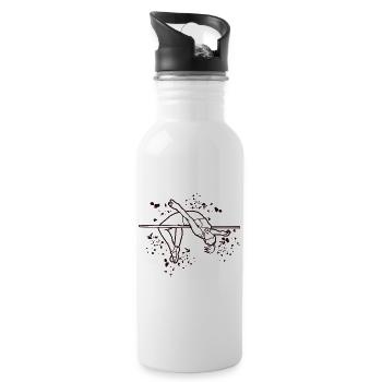 High Jumper Watercolor High Jump - Water bottle with straw - white - Right