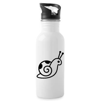 Snail - Water bottle with straw - white - Right
