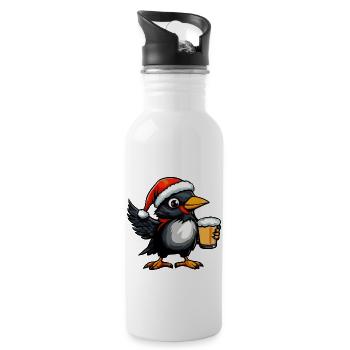 Bière de Noël Raven Crow - Gourde avec paille intégrée - blanc - Droite