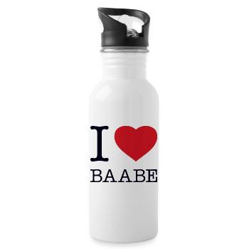 J’ADORE BAABE - Gourde avec paille intégrée - blanc - Droite