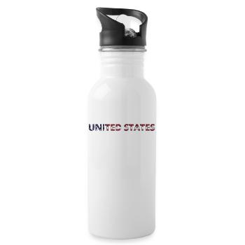 United States - Water bottle with straw - white - Right