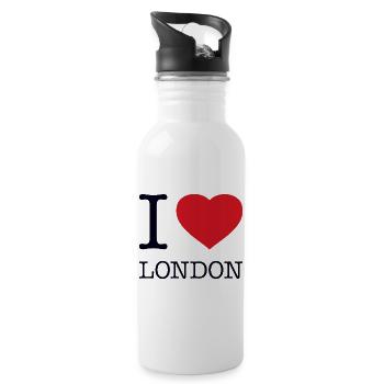 I LOVE LONDON - Water bottle with straw - white - Right