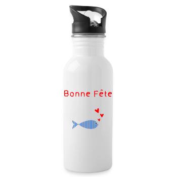 MOTHER'S DAY. HAPPY MOTHER'S DAY. MOM - Water bottle with straw - white - Right