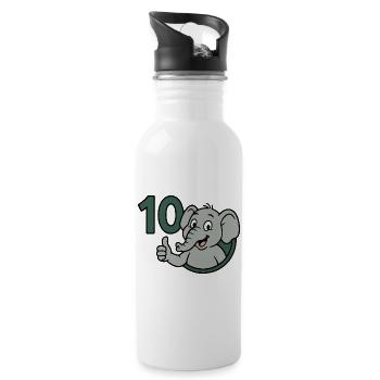 Trunk power with 10 - Water bottle with straw - white - Right