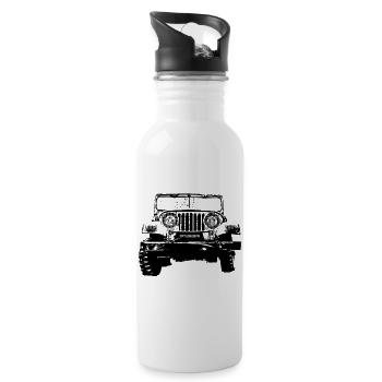 Jeep - Trinkflasche mit integriertem Trinkhalm - Weiß - Rechts