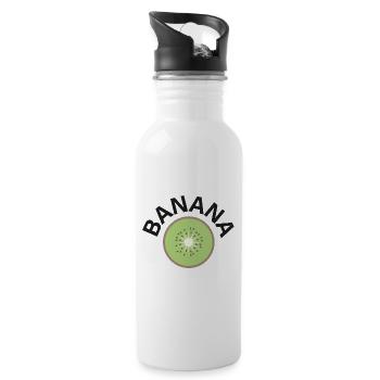 CRAZY FRUITS Kollektion - Trinkflasche mit integriertem Trinkhalm - Weiß - Rechts