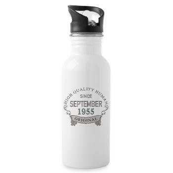Depuis septembre 1955 - Gourde avec paille intégrée - blanc - Droite