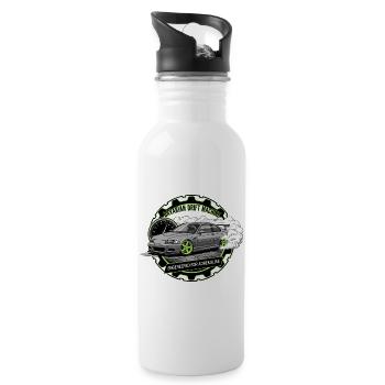 Bavarian Drift Machine - Trinkflasche mit integriertem Trinkhalm - Weiß - Rechts