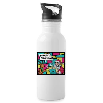 Where is my annual report - Water bottle with straw - white - Right