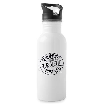 Schlimmer als es aussieht, Post Vac - Trinkflasche mit integriertem Trinkhalm - Weiß - Rechts