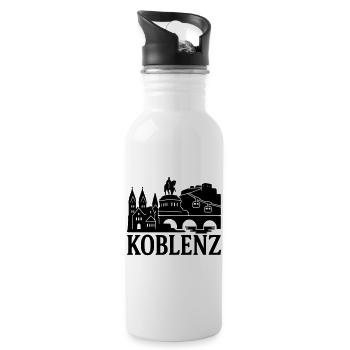 Koblenz Silhouette - Water bottle with straw - white - Right