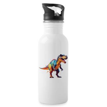 Dino2 - Gourde avec paille intégrée - blanc - Droite