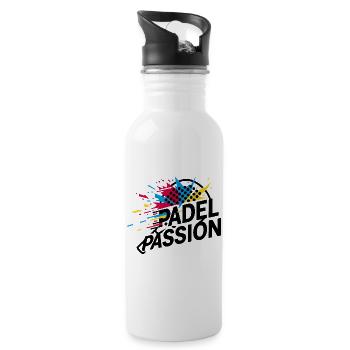 Padel Passion - Water bottle with straw - white - Right