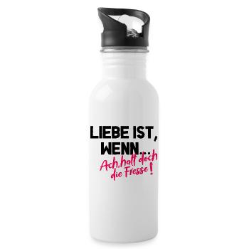 Oh Shut Up – Shirt amusant - Gourde avec paille intégrée - blanc - Droite