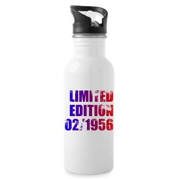 70e anniversaire Édition Limitée 02/1956 - Gourde avec paille intégrée - blanc - Droite