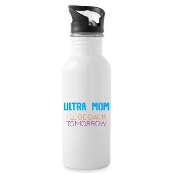 Ultra Maman - Je reviens demain - Gourde avec paille intégrée - blanc - Droite