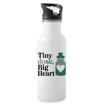 Homeopathy Tiny Dose Big Heart Professional Gear  - Water bottle with straw - white - Right