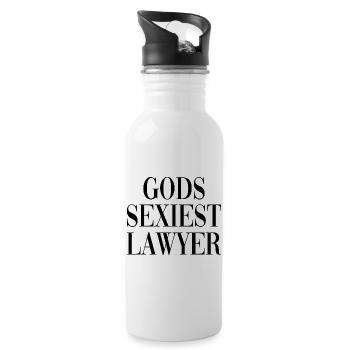 Anwalt Jurist Lustiger Spruch - Trinkflasche mit integriertem Trinkhalm - Weiß - Rechts
