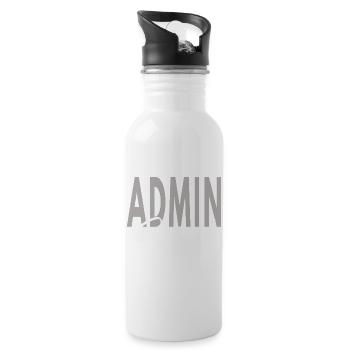 Admin Squad Assistant Team Administrator - Water bottle with straw - white - Right