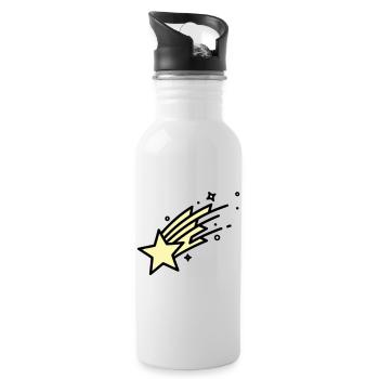 Sternschnuppe Komet Comic - Trinkflasche mit integriertem Trinkhalm - Weiß - Rechts