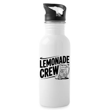 Lemonade Crew - Trinkflasche mit integriertem Trinkhalm - Weiß - Rechts