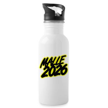 Malle 2026 - Trinkflasche mit integriertem Trinkhalm - Weiß - Rechts