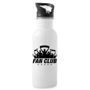 Fan Club Silhouette - Trinkflasche mit integriertem Trinkhalm - Weiß - Rechts