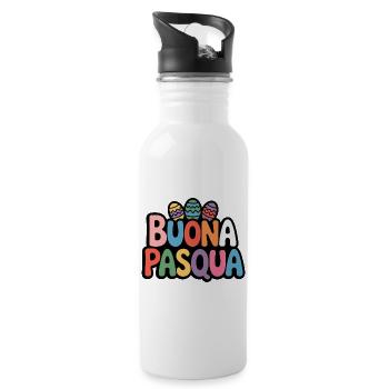 Buna Pasqua Bunny - Gourde avec paille intégrée - blanc - Droite