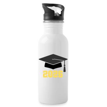 Doctoral Degree 2026 - Water bottle with straw - white - Right