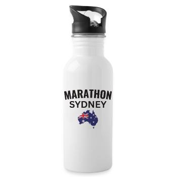 Marathon Sydney - Water bottle with straw - white - Right