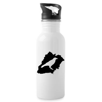 Kiersper Rauk with Stadtsillhouette black - Water bottle with straw - white - Right