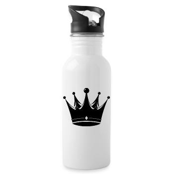 Crown - Water bottle with straw - white - Right