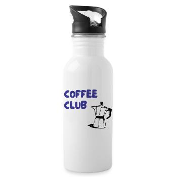 Coffee Club Mokka Illustration - Trinkflasche mit integriertem Trinkhalm - Weiß - Rechts
