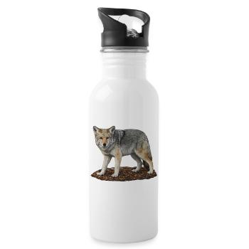 Garde du Loup sur les Rochers - Gourde avec paille intégrée - blanc - Droite