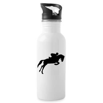 riding, horse, equestrian - Water bottle with straw - white - Right